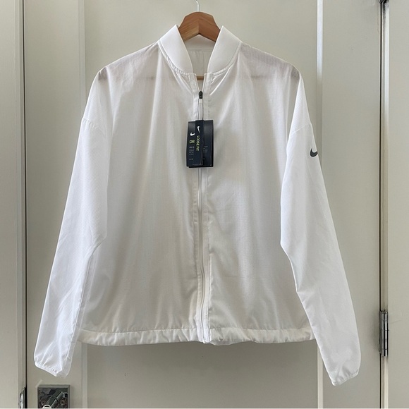 Nike Dry Bliss Jacket White Butter Zip Up Lightweight Training Unlined Sz M NWT - Picture 2 of 10